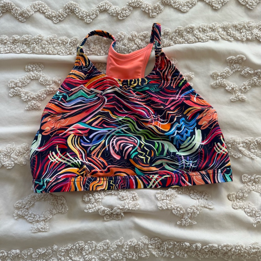 Athleta Multicolor Patterned Sports Bra